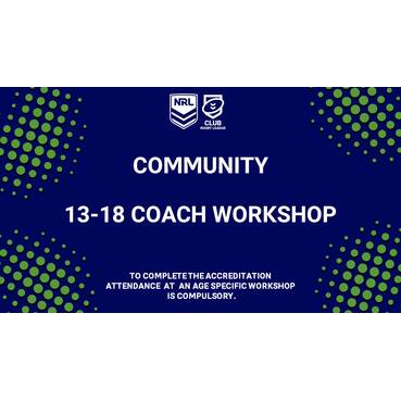 Community Coach (13-18's) Workshop